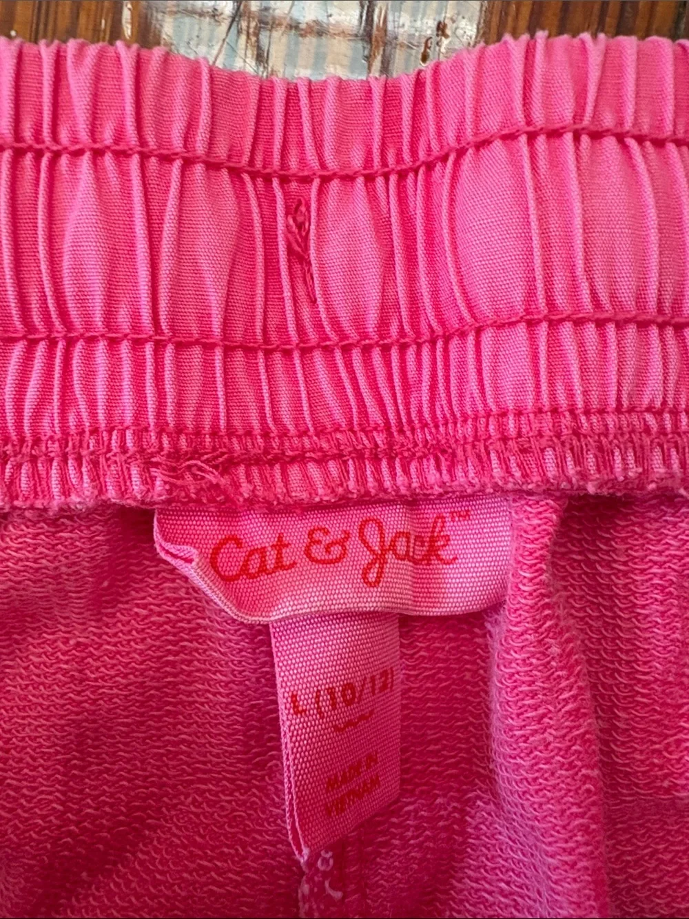 Kids Pink Drawstring Casual Shorts